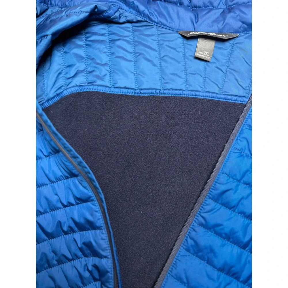 Eddie Bauer Mens Winter Outdoor Puffer Jacket Emberlite Hybrid Trueblue Size 2XL